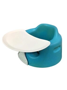 Bumbo Floor Seat With Play Tray Baby Seat Straps Blue